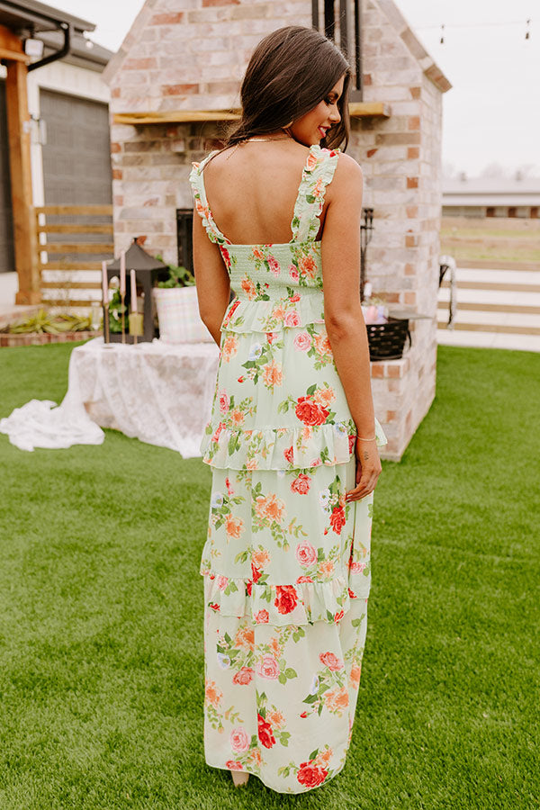 Greek Isles Floral Maxi