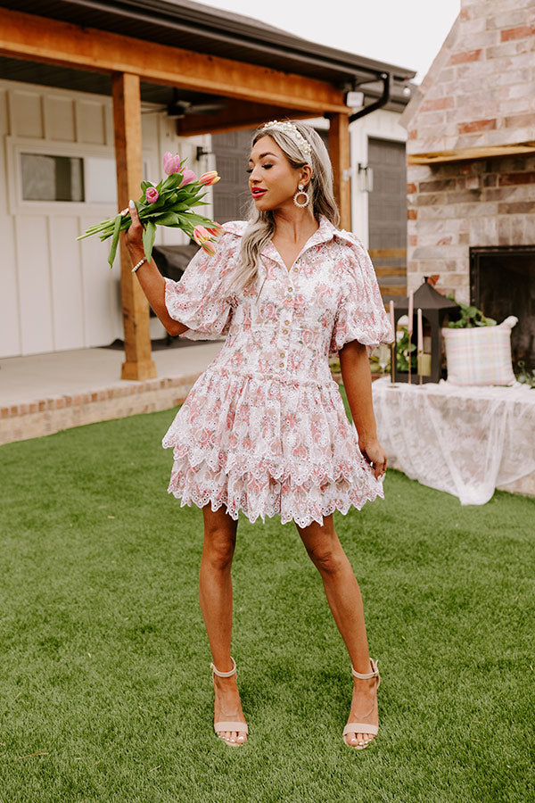 Blissful Beginnings Eyelet Mini Dress