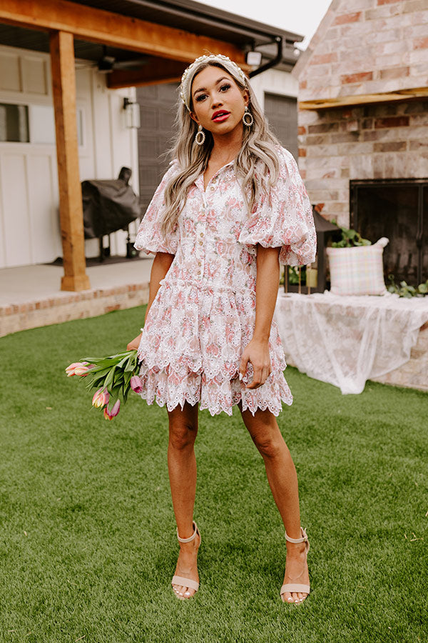 Blissful Beginnings Eyelet Mini Dress