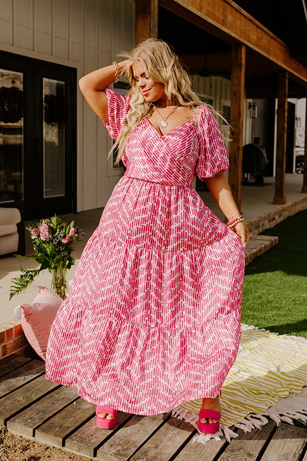 Maldives Escape Maxi In Fuchsia Curves