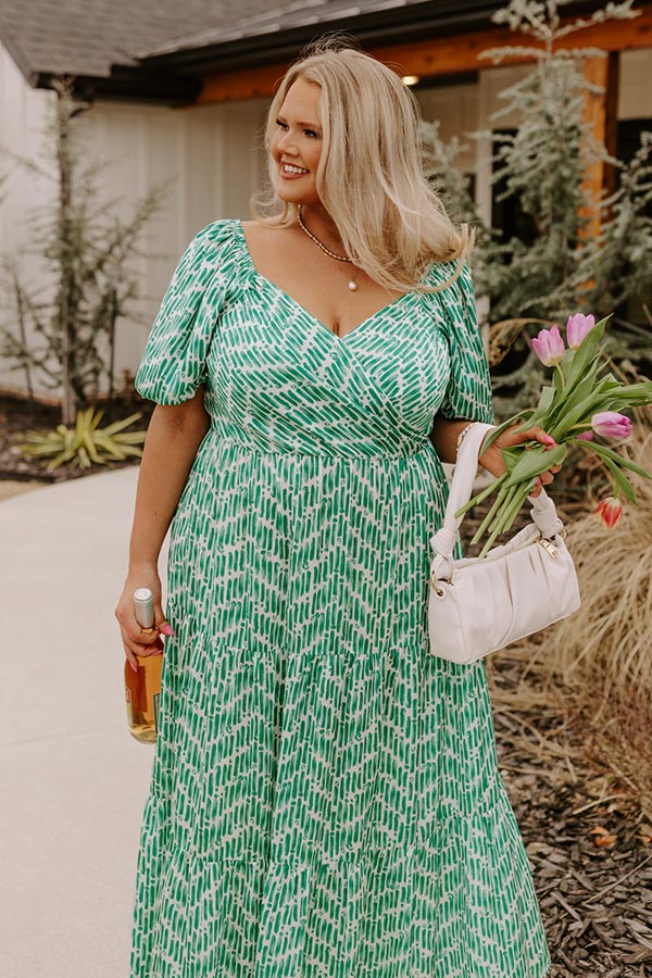 Maldives Escape Maxi In Jade Curves Maldives Escape Maxi In Jade Curves