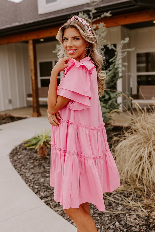 Simply Heartwarming Shift Dress In Pink