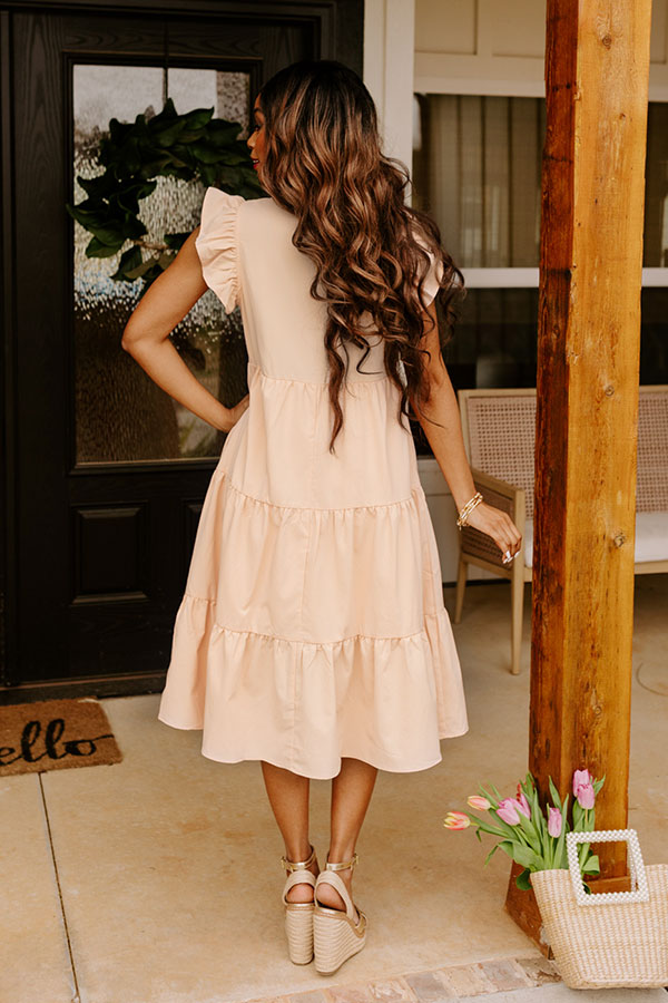 Parkside Pretty Midi In Peach