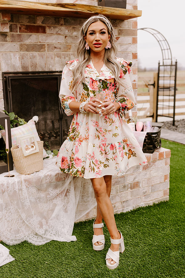 Majestic Moment Floral Shift Dress