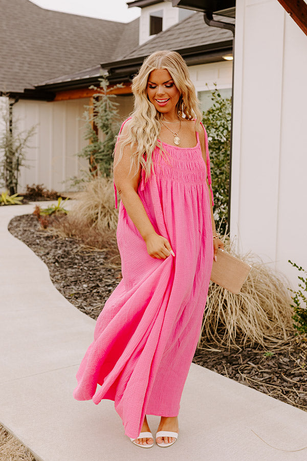 express pink maxi dress Dont know how much explanation these dresses really do need but I do know theres an occasion for every dress EXPRESS summer arrivals right in time!! 54/24/xs #express #expresshaul #summerdresses