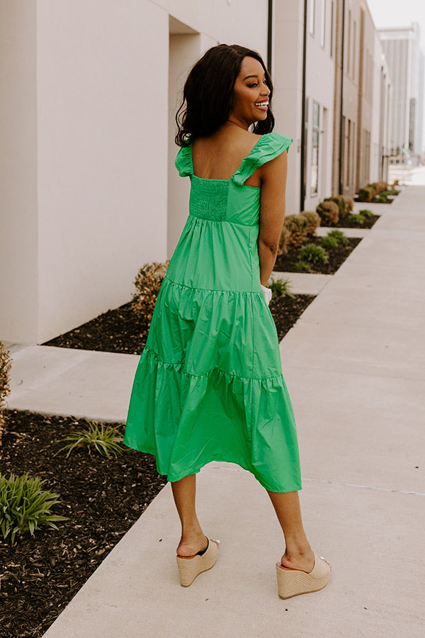 Seaside Serenity Midi In Kelly Green – Impressions Online Boutique