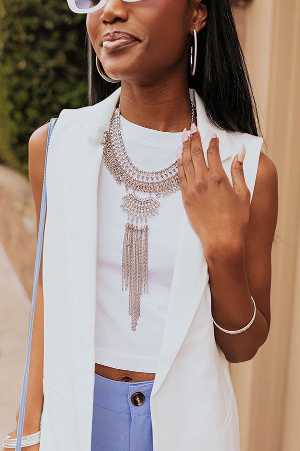 Divine Spark Necklace In Silver