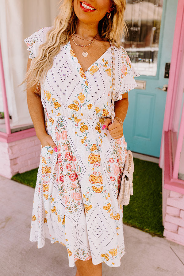 Turn The Page Floral Midi Curves