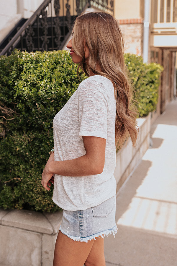 Sun And Sand Knit Top in Ivory