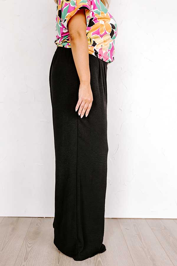 The Maddie High Waist Trousers In Black Curves