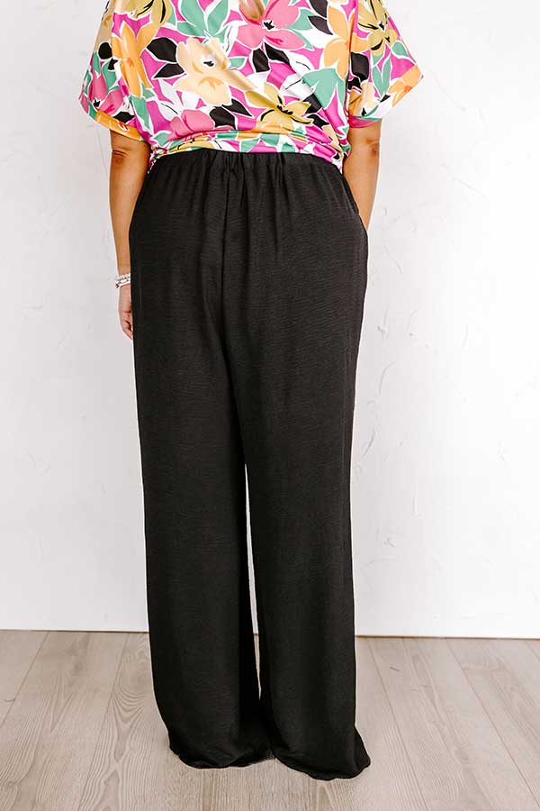 The Maddie High Waist Trousers In Black Curves