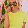 Sunny Forecast Aviators in Lime Image - 1