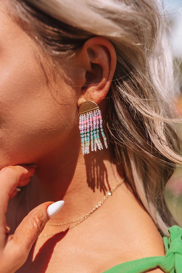 Celebrate Everyday Beaded Earrings In Turquoise