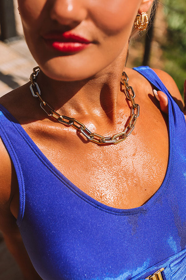 Bracha Elle Gage Two Tone Necklace