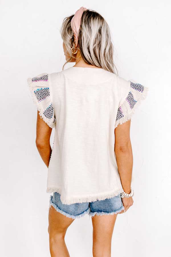 Chic Comforts Embroidered Top