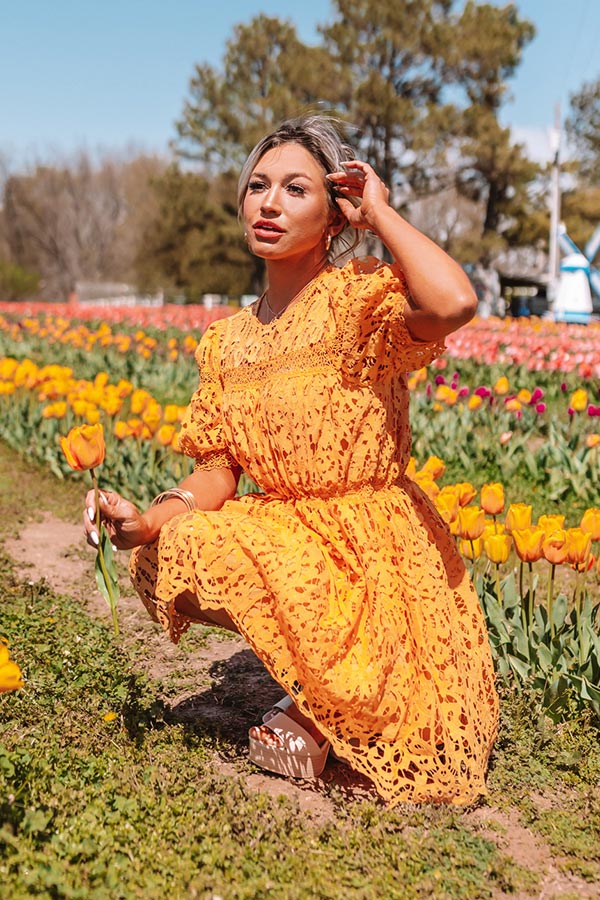 Forever Chic Crochet Mini Dress S / Orange Forever Chic Crochet Mini Dress S / Orange