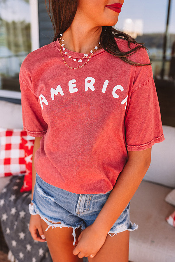 America Puff Print Graphic Tee • Impressions Online Boutique