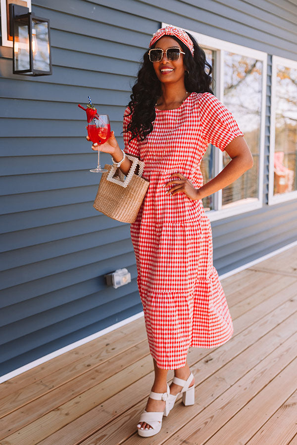 Freedom Rings Gingham Midi