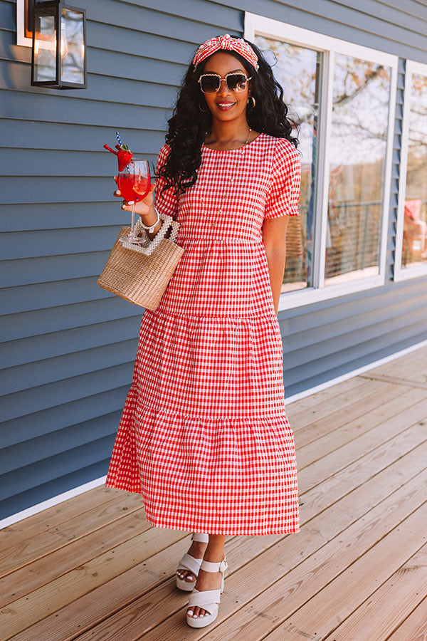 Freedom Rings Gingham Midi