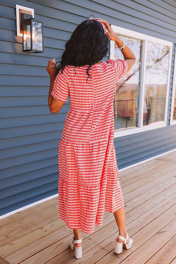 Freedom Rings Gingham Midi