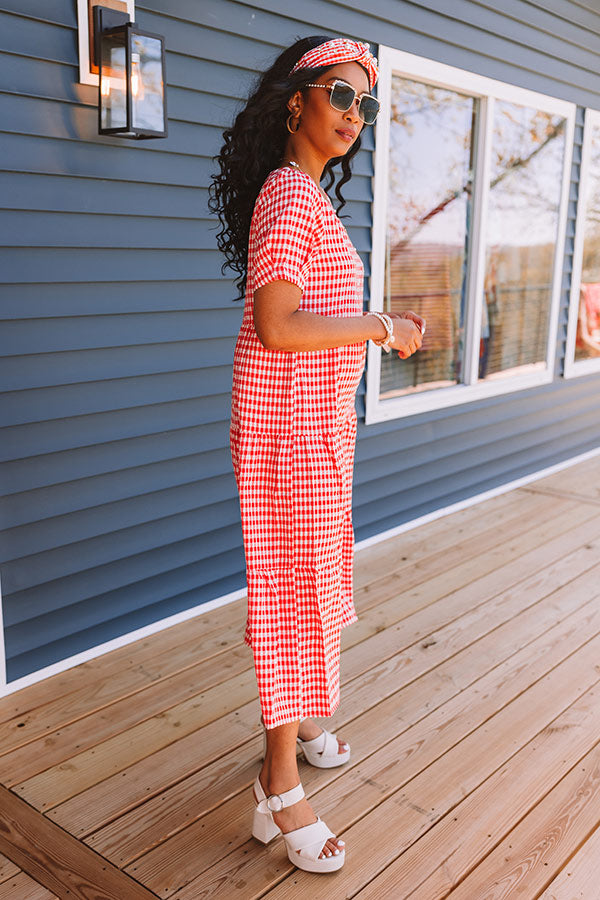 Freedom Rings Gingham Midi