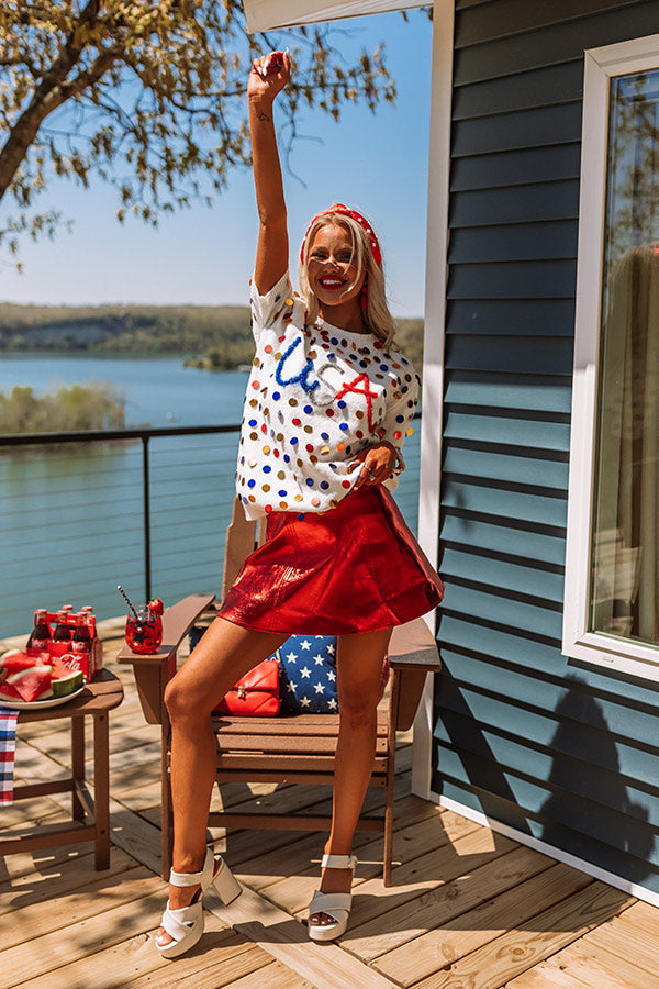 USA Pride Sequin Sweater Top Image - 1