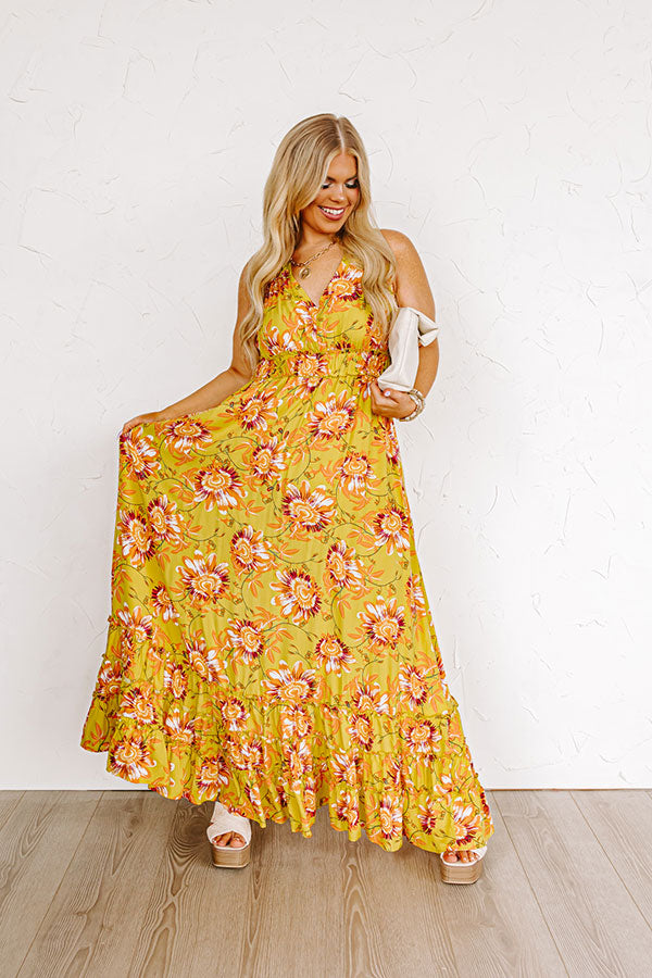 Yellow Floral Maxi Dress