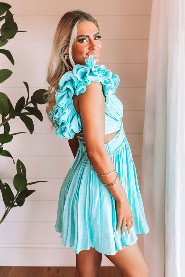 Hampton Hideout Lace Up Dress In Island Paradise Hampton Hideout Lace Up Dress In Island Paradise
