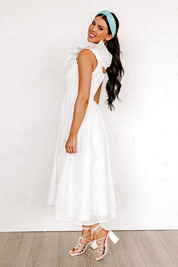 Divine Downtime Gingham Midi In White Impressions Online Boutique Divine Downtime Gingham Midi In White Impressions Online Boutique