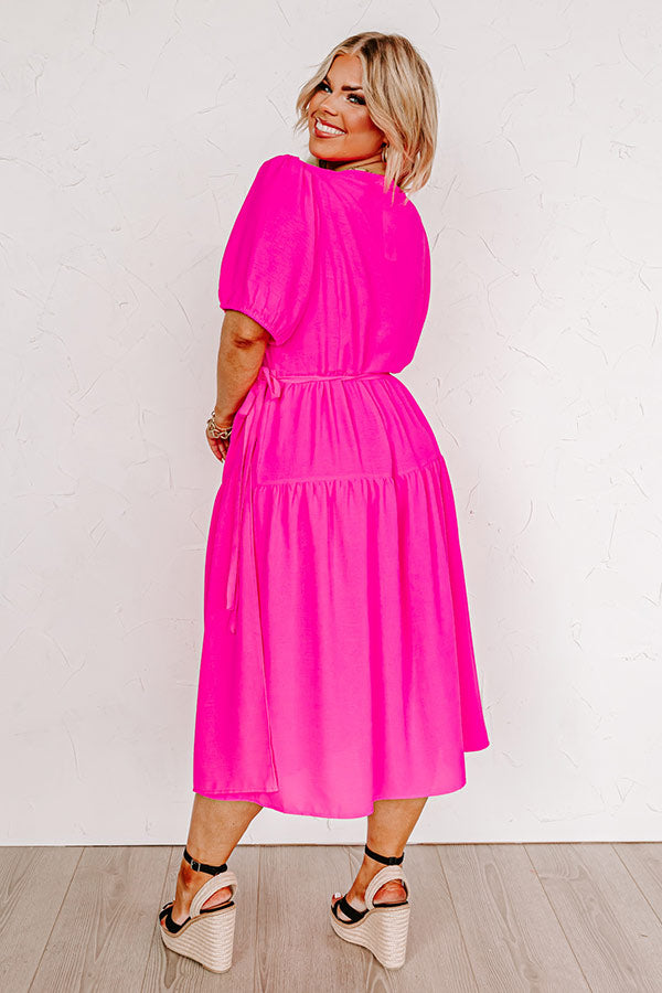 Boardwalk Crush Wrap Midi Curves