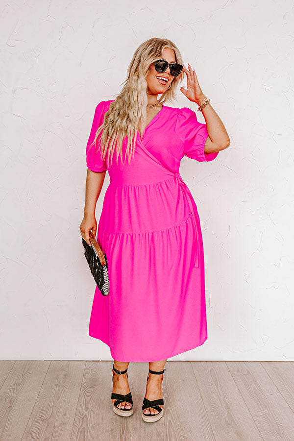 Boardwalk Crush Wrap Midi Curves