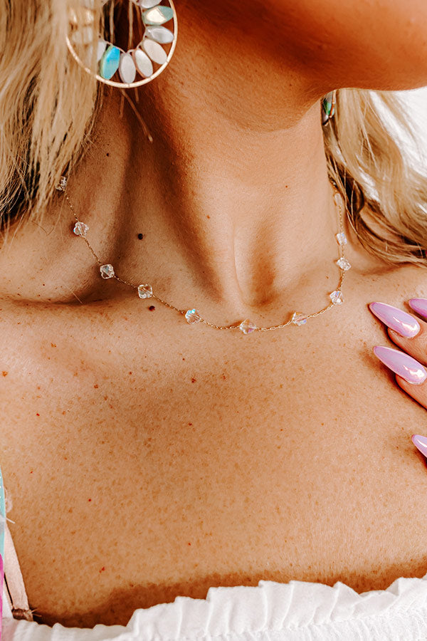 Peaceful Pause Necklace In Clear