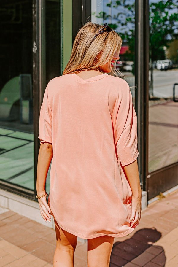 Feeling Refined Shift Tee In Peach   