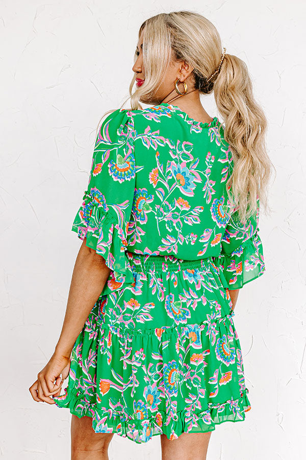 Try Your Luck Dress in Kelly Green