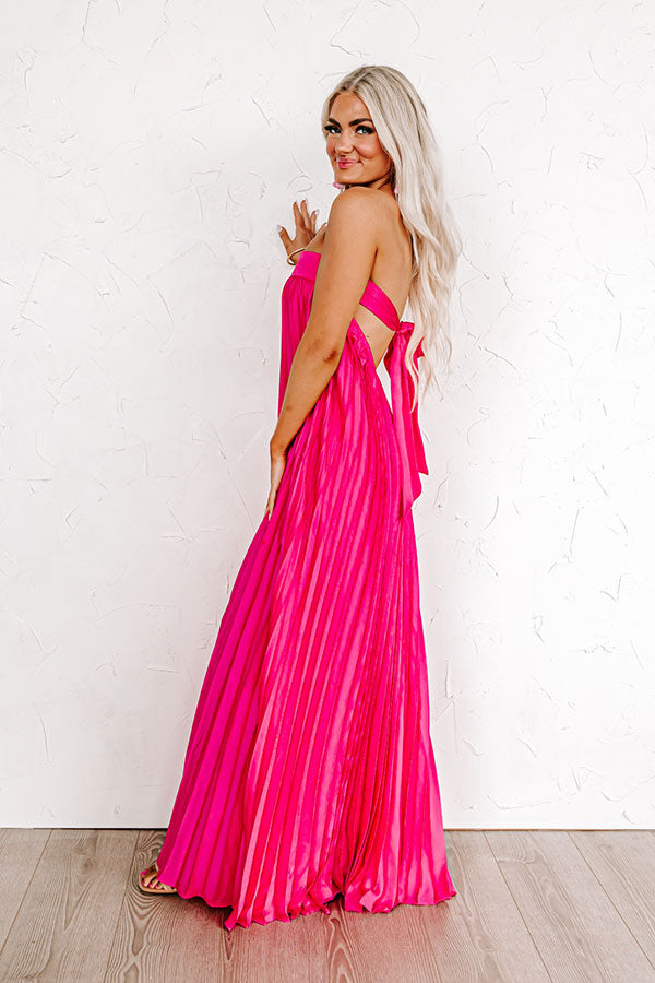 Unstoppable Hot Pink Cross Over Halter Neck Maxi Dress – Club L London - USA
