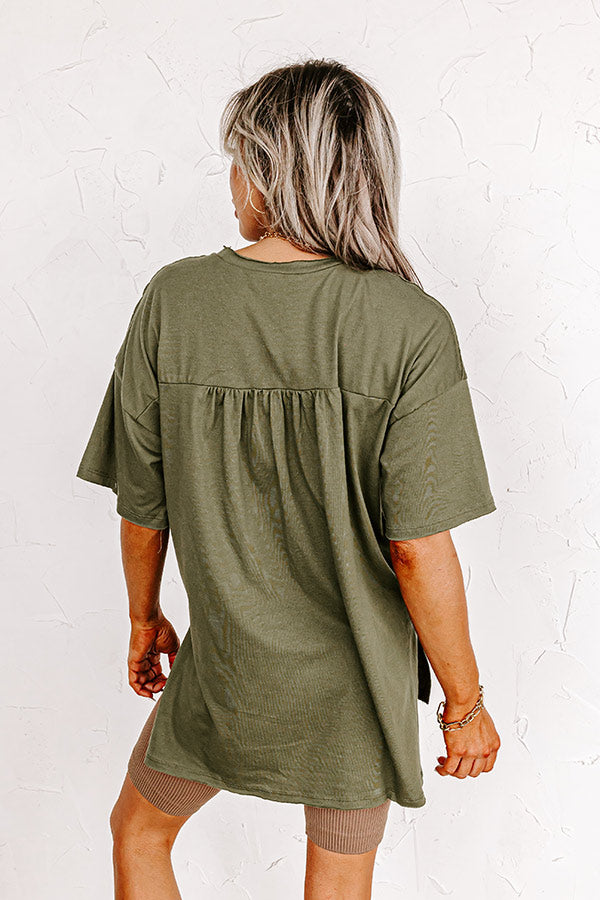 Chic And Sincere Shift Tee In Olive   