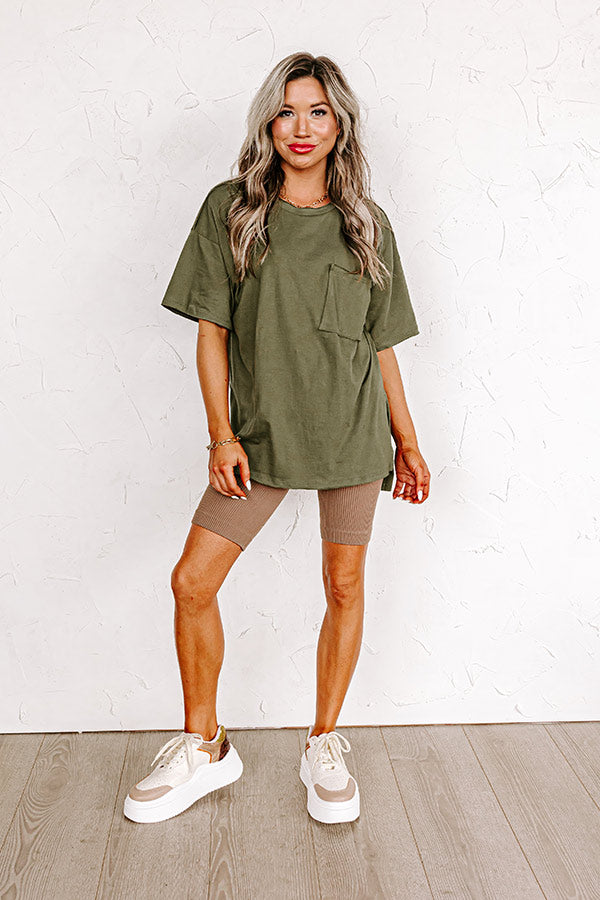 Chic And Sincere Shift Tee In Olive   