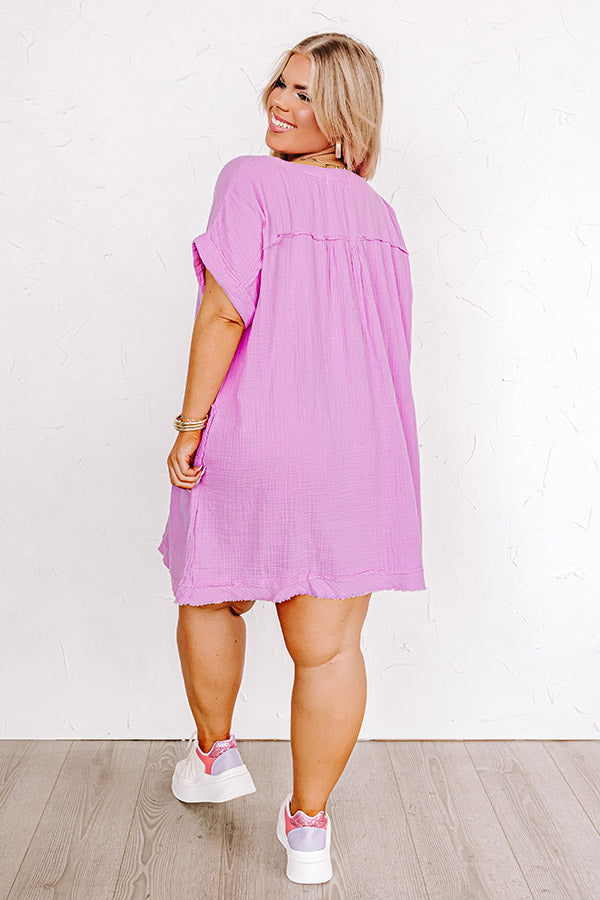 Good Days Gone By Shift Dress In Pink Curves