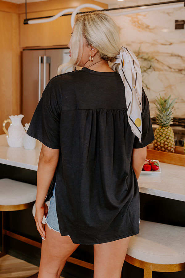 Chic And Sincere Shift Tee In Black