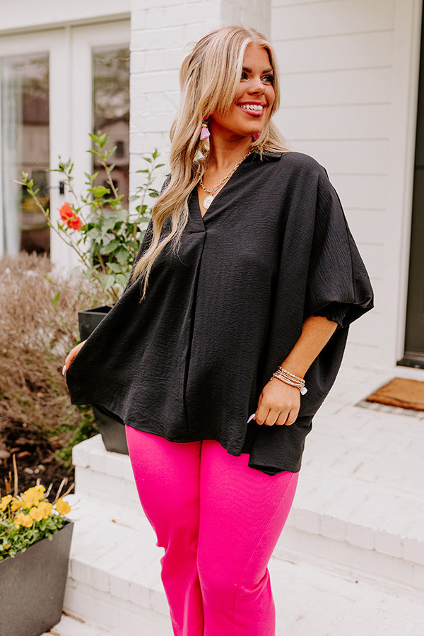 Purely Poetic Shift Top in Black Curves