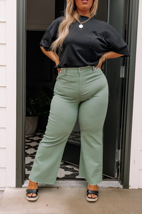 The Adriana High Waist Wide Leg Jean in Pear Curves