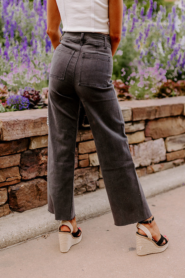 The Taron High Waist Wide Leg Pants in Vintage Black Image - 1