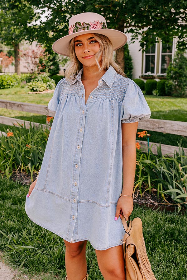 Weekend Breeze Denim Shift Dress Weekend Breeze Denim Shift Dress