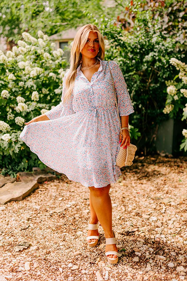 Headed Down Memory Lane Dress In Sky Blue Curves • Impressions Online ...