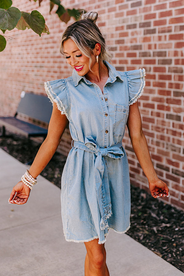 The Aleena Chambray Mini Dress