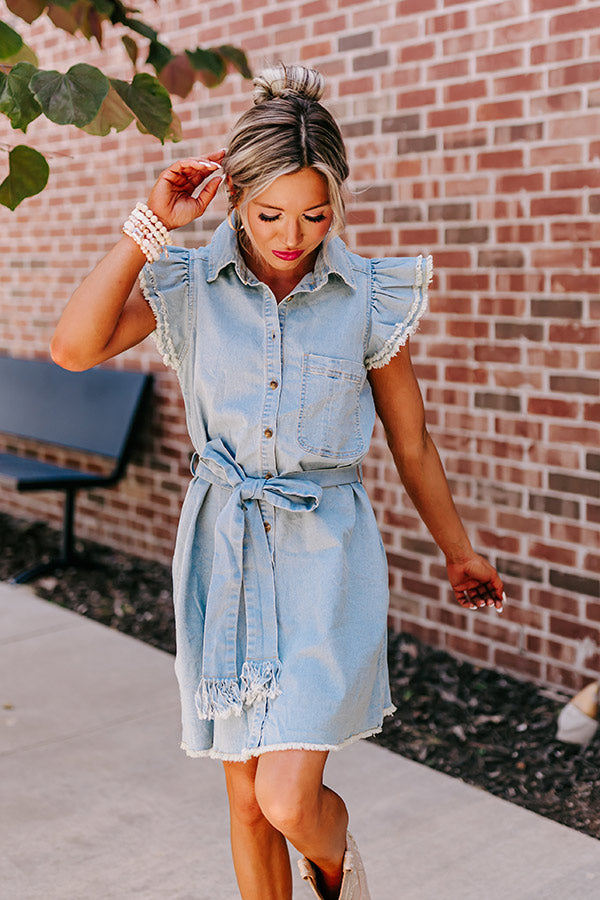 The Aleena Chambray Mini Dress