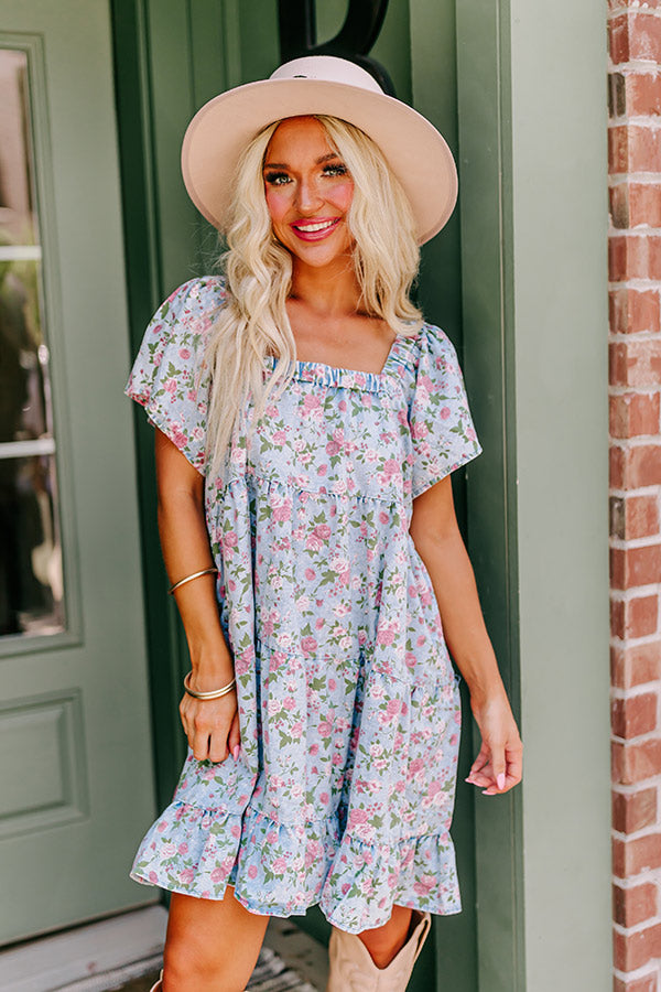 Modern Days Chambray Floral Dress