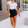 Strive For Greatness High Waist Shorts In Black Image - 1