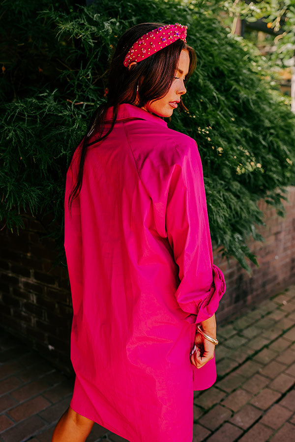 Major Icon Tunic Dress In Hot Pink