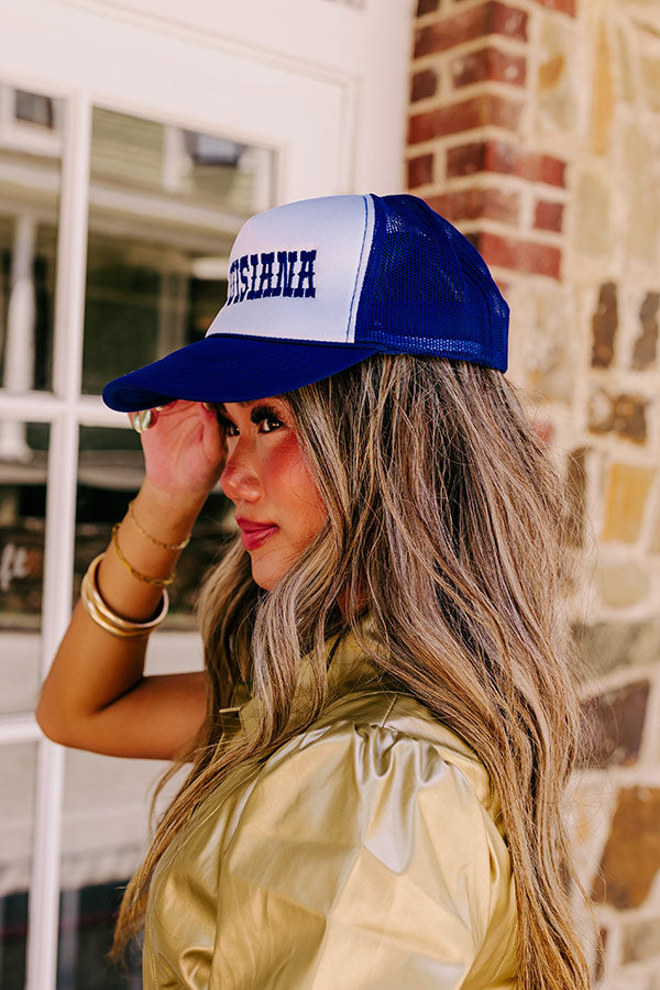 Louisiana Embroidered Trucker Hat